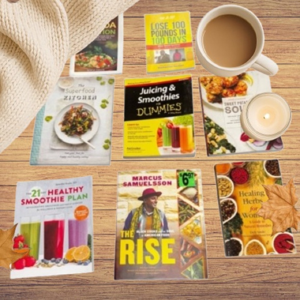 Recipe & Wellness Book Bundle (8 Books) – Juicing, Vegan, Superfoods & Remedies